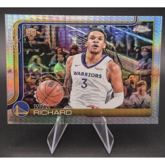 Other - 2025 Topps Chrome Will Richard #287 Rookie Hyper Refractor (RC) Warriors